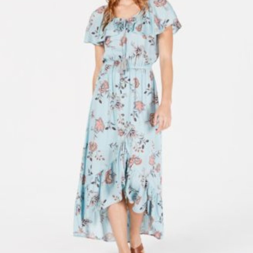 American Rag Dress Hi Lo Hem Jacobean Print P